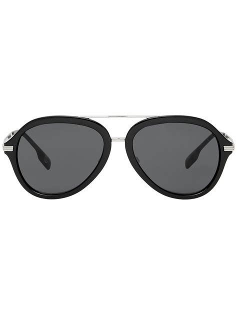 burberry pilot sunglasses check flat top|Burberry Limited.